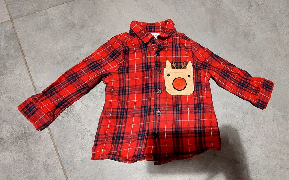 Koszula świąteczna z reniferem chłopięca