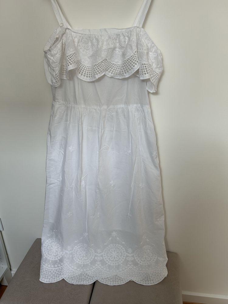 Sukienka ażurowa biała letnka 40 L