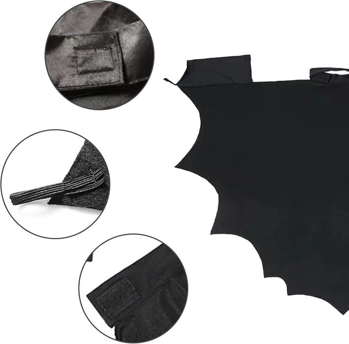 Elegancki Kostium Nietoperza z Peleryną i Maską dla Dorosłych 130Cm