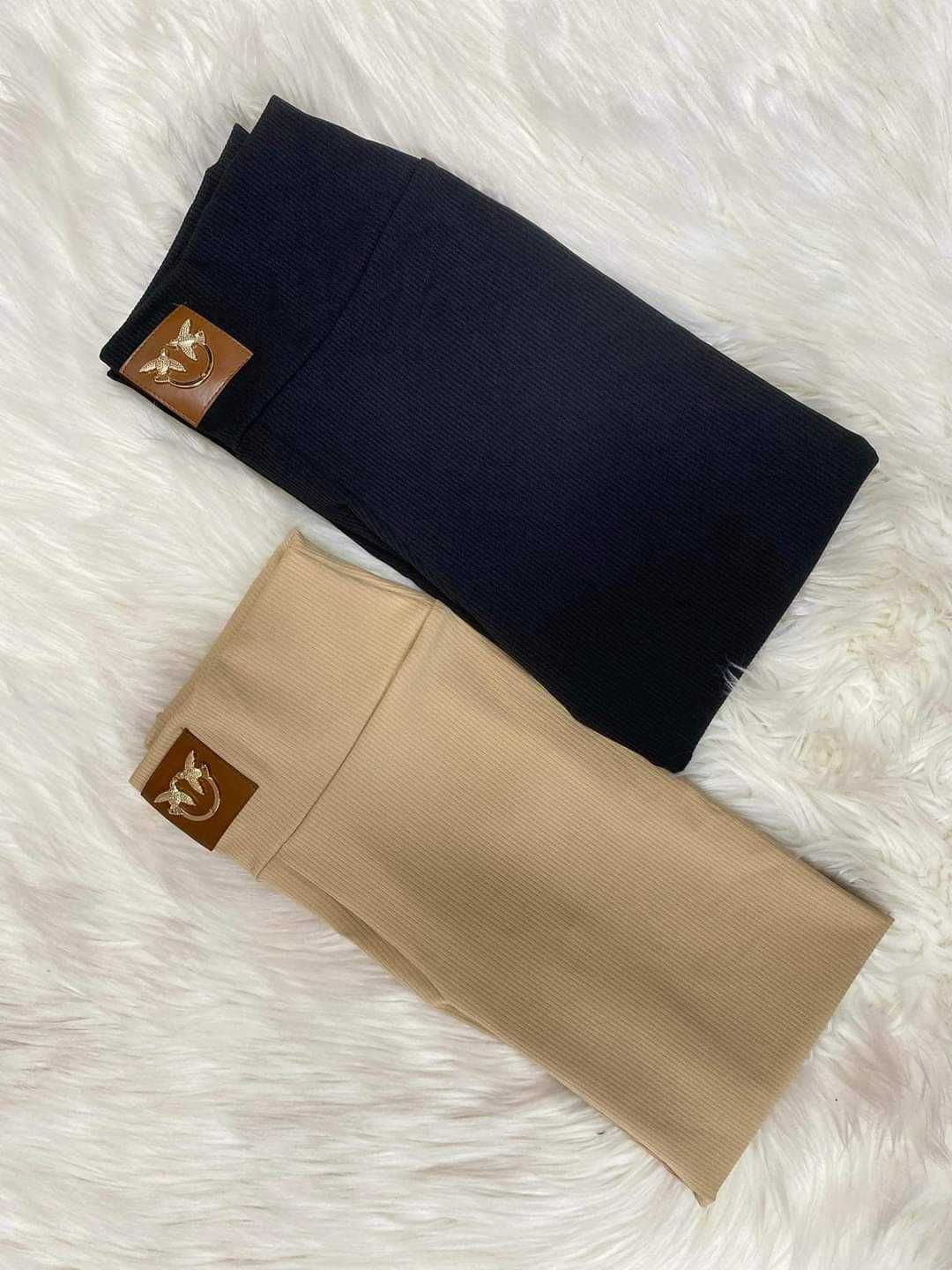 Legginsy Pinko prążkowane XL  czarne