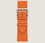 Pasek Apple Watch Hermes Single Tour 38- 41mm orange skóra naturalna