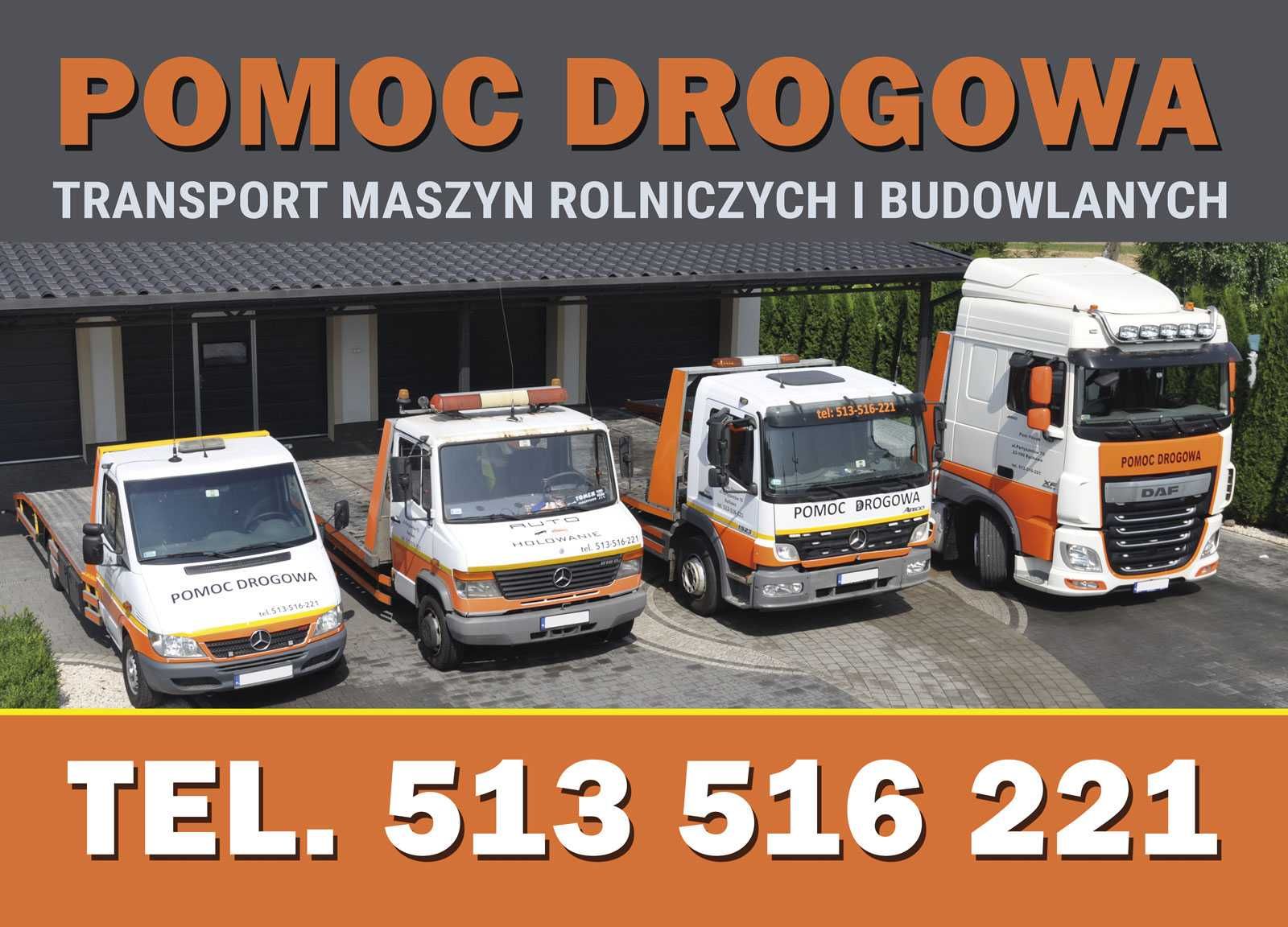 Pomoc Drogowa, Autolaweta, Laweta,Transport Koparek,Ciągników,Maszyn