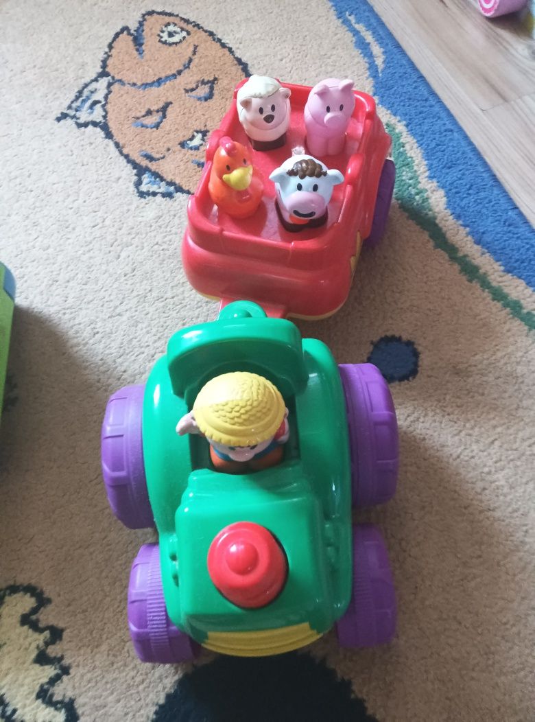 Smoki traktor ,samochodzik Fischer Price na napęd plus betoniarka