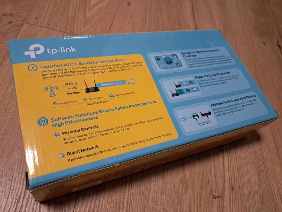 Router TP-Link TL-MR100 4G LTE 300 Mbps WiFi SIM stan idealny DOSTAWA