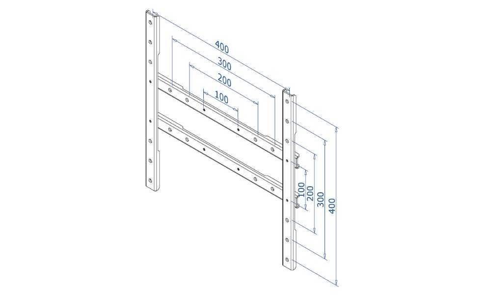 Adapter Przejściówka Na Uchwyt Do Telewizora z VESA 100x100 na 400x400
