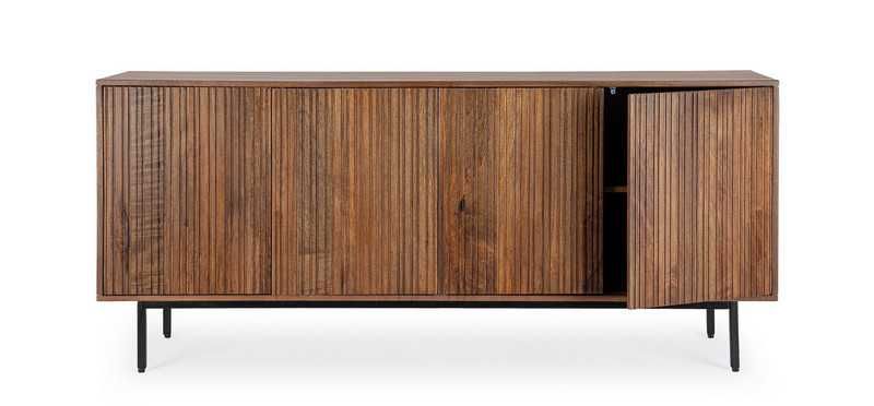 Komoda kredens Tadita lamele drewno mango 4-drzw. 170x40x75cm Bizzotto