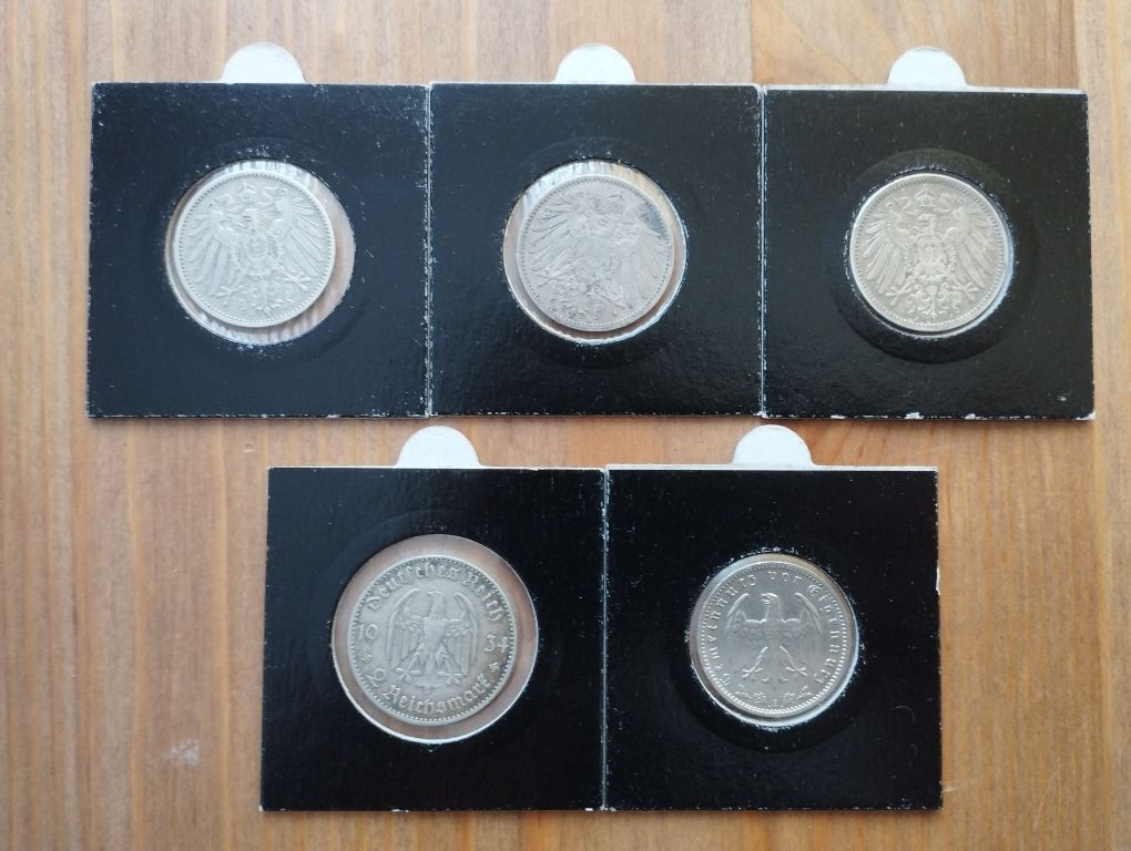 Monety srebrne, Niemcy, zestaw monet 8