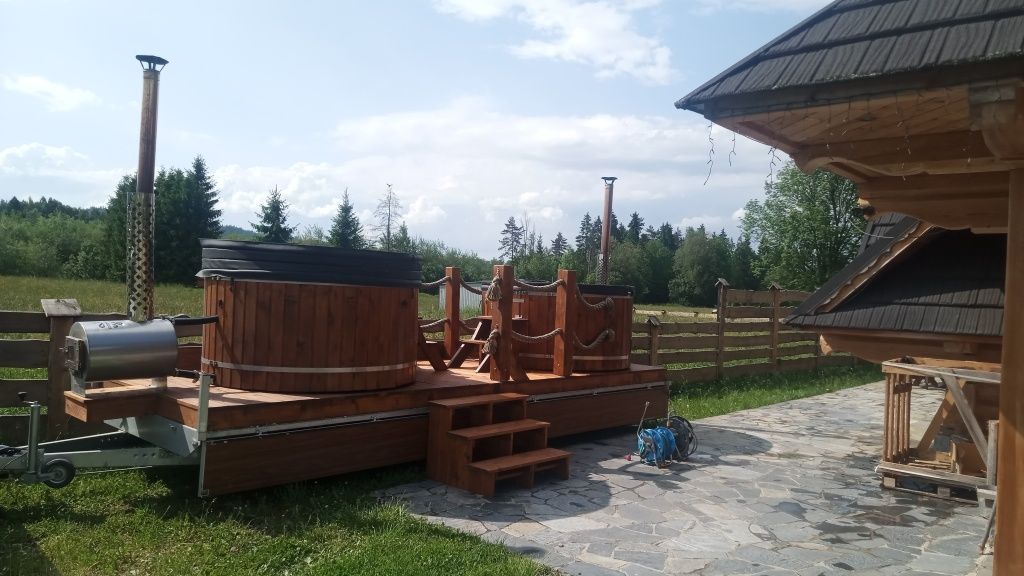 Wynajmę Mobilne spa jacuzzi sauna balia bania 2x na 16 osób impreza !