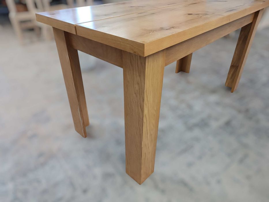Nowy Stół Dębowy 150cm -z Widocznymi Sękami na Blacie -50% OUTLET
