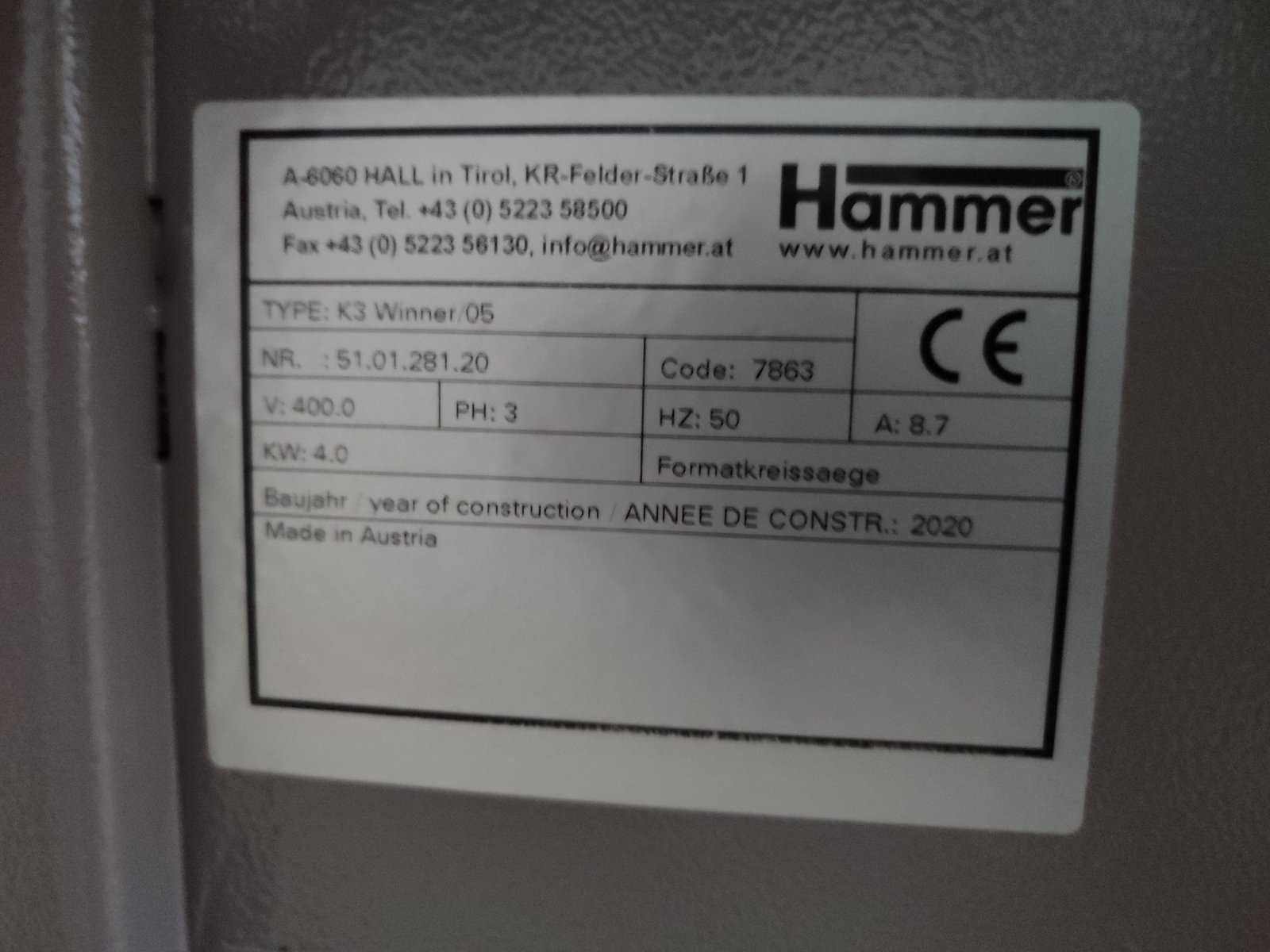 Форматно-розкрійний верстат Hamer К3 winer comfort
