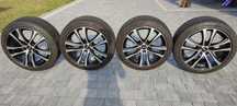 Alufelgi 5×100 R18 z oponami zimowymi.