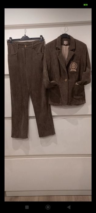 Garnitur sztruksowy damski M/l