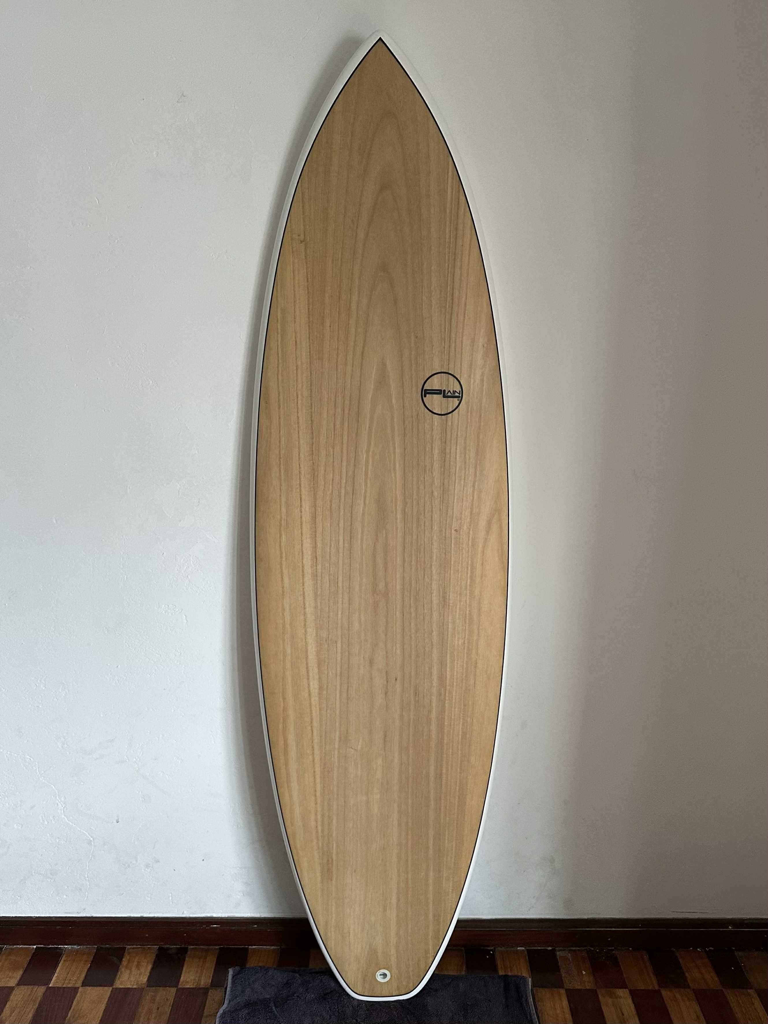 Prancha Surf Plain Shark Wood Deck 6'2