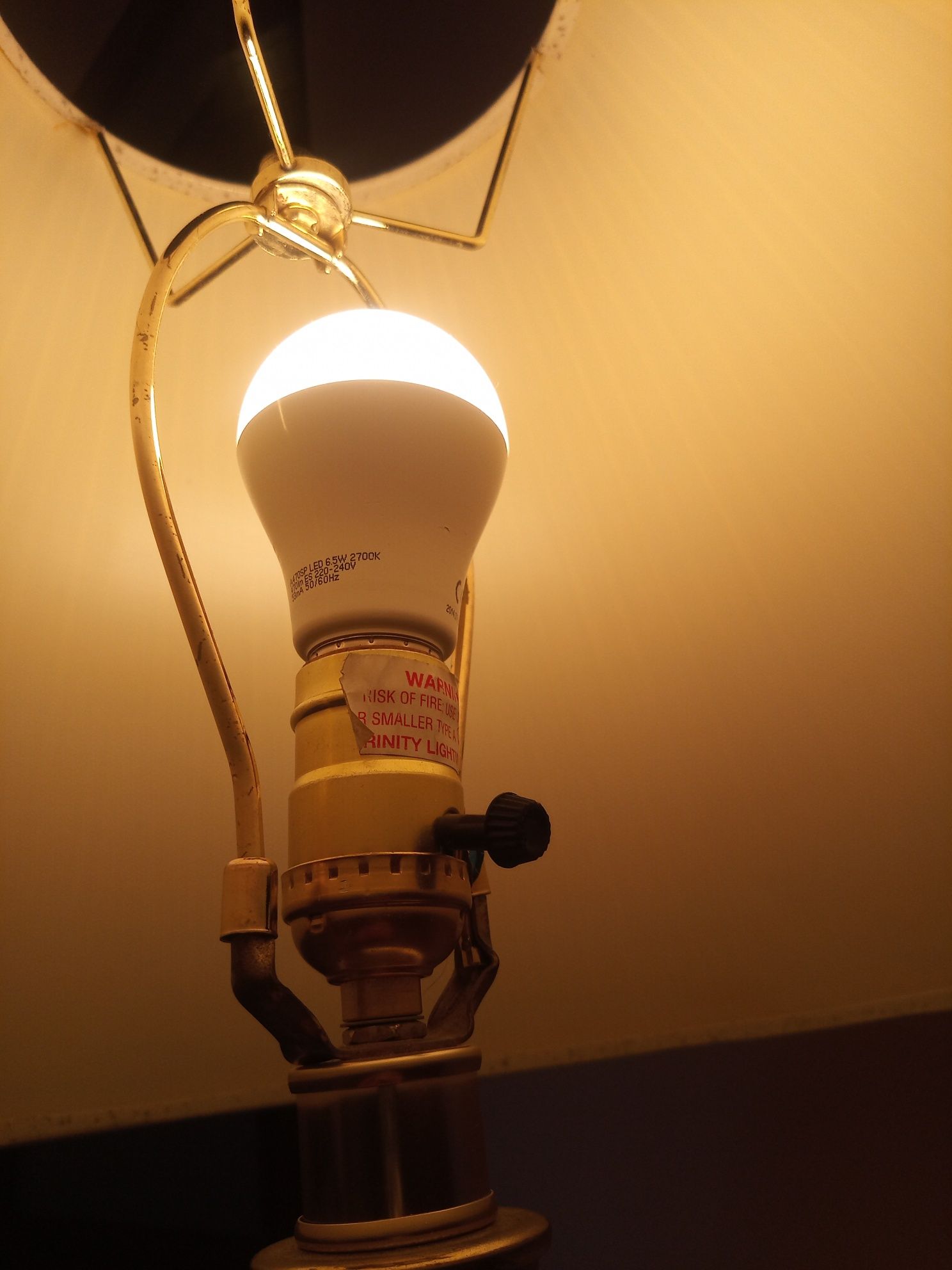 Lampa Lampka Vintage Retro Klasyczna Złota