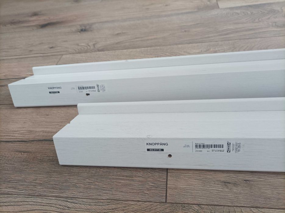 Półki na zdjęcia IKEA KNOPPANG 75cm BIAŁA BEJCA 2 sztuki