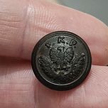 Guzik PKP z orłem PRL Oryginalny 1,6 cm średnica