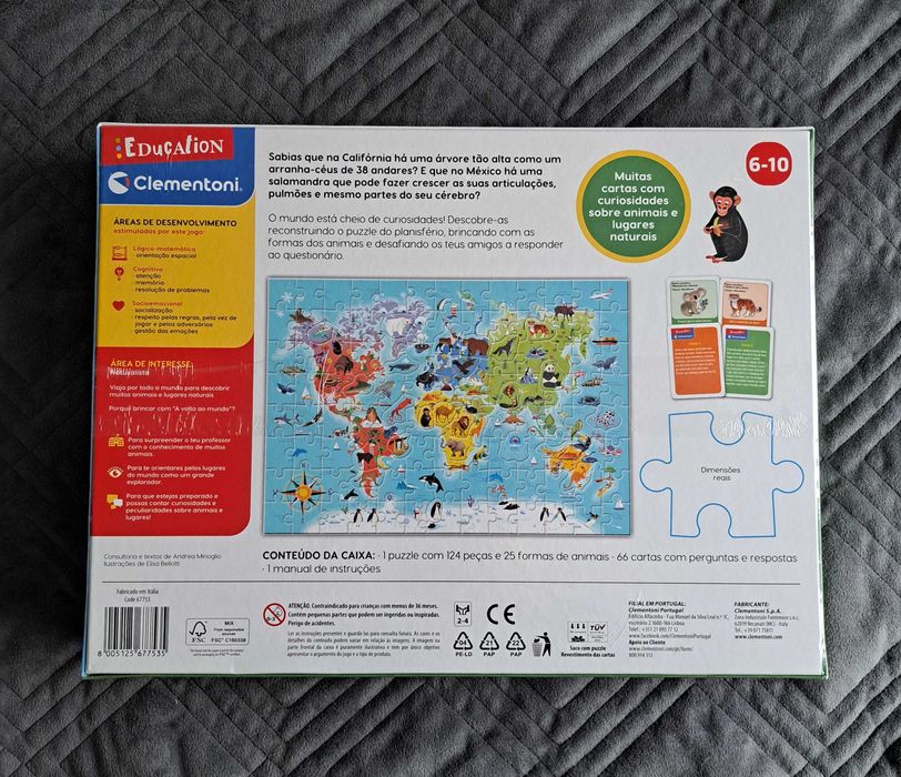 Puzzle A Volta ao Mundo - Clementoni - Novo!