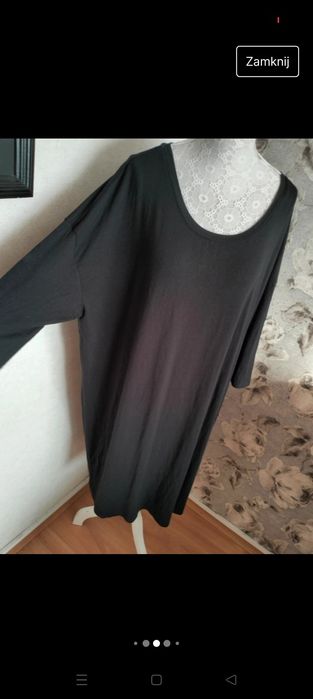 Tunika czarna 3/4 rękaw 4XL Jackie VRS
