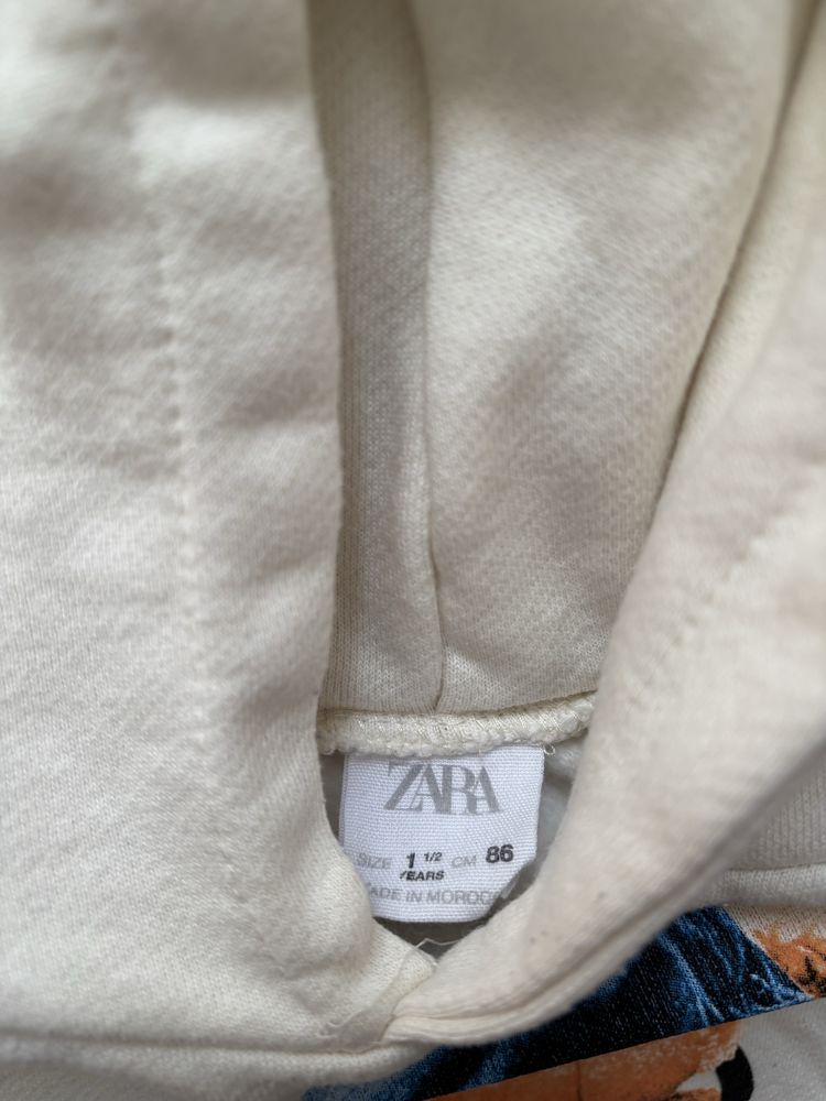 Zara biala bluza z misiem rozm. 86 stan bardzo dobry!