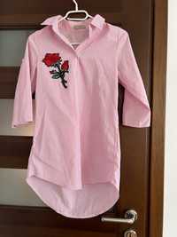różowa koszula w paski dla dziewczynki