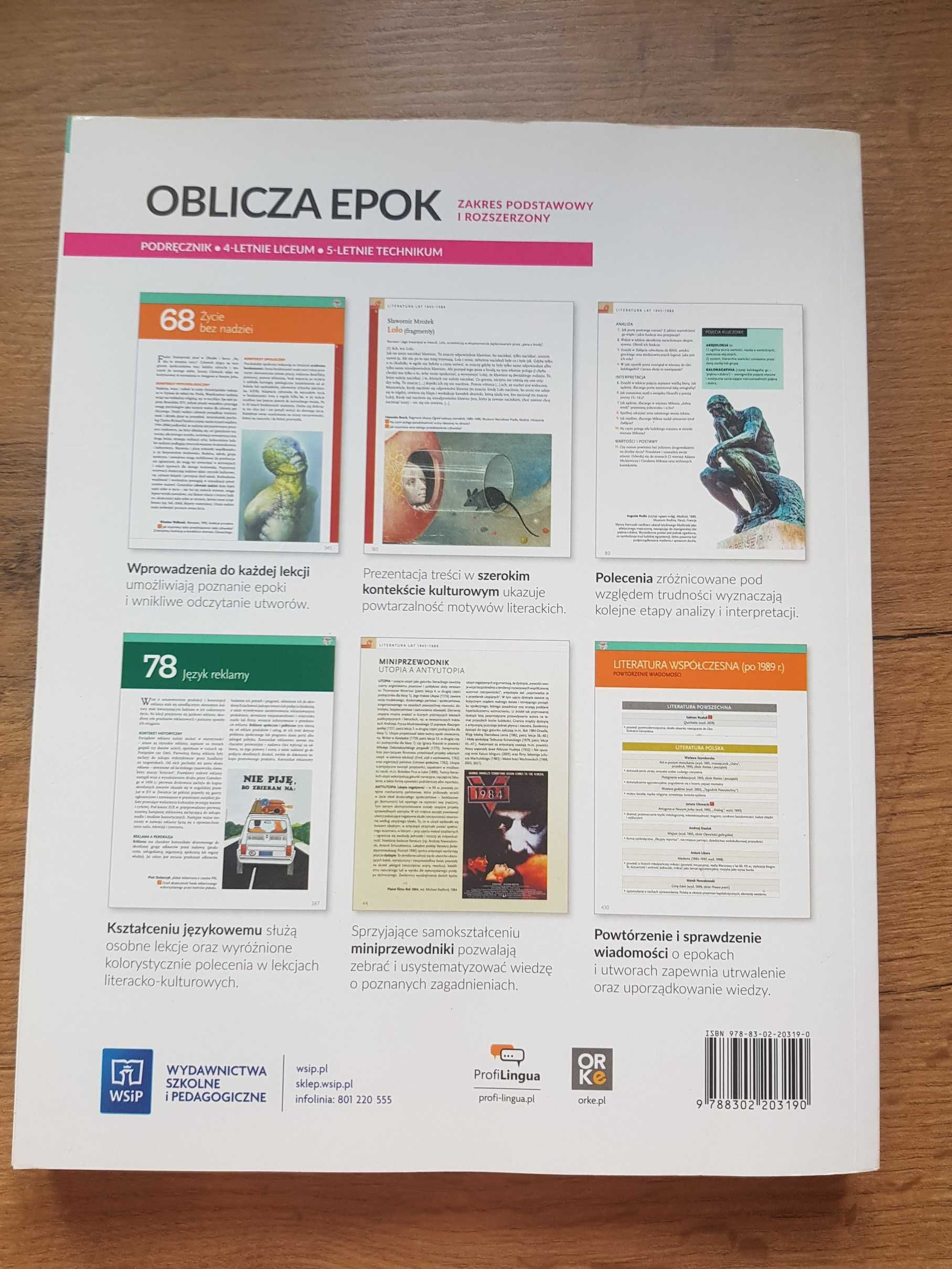 Język polski Oblicza epok 4 liceum i technikum