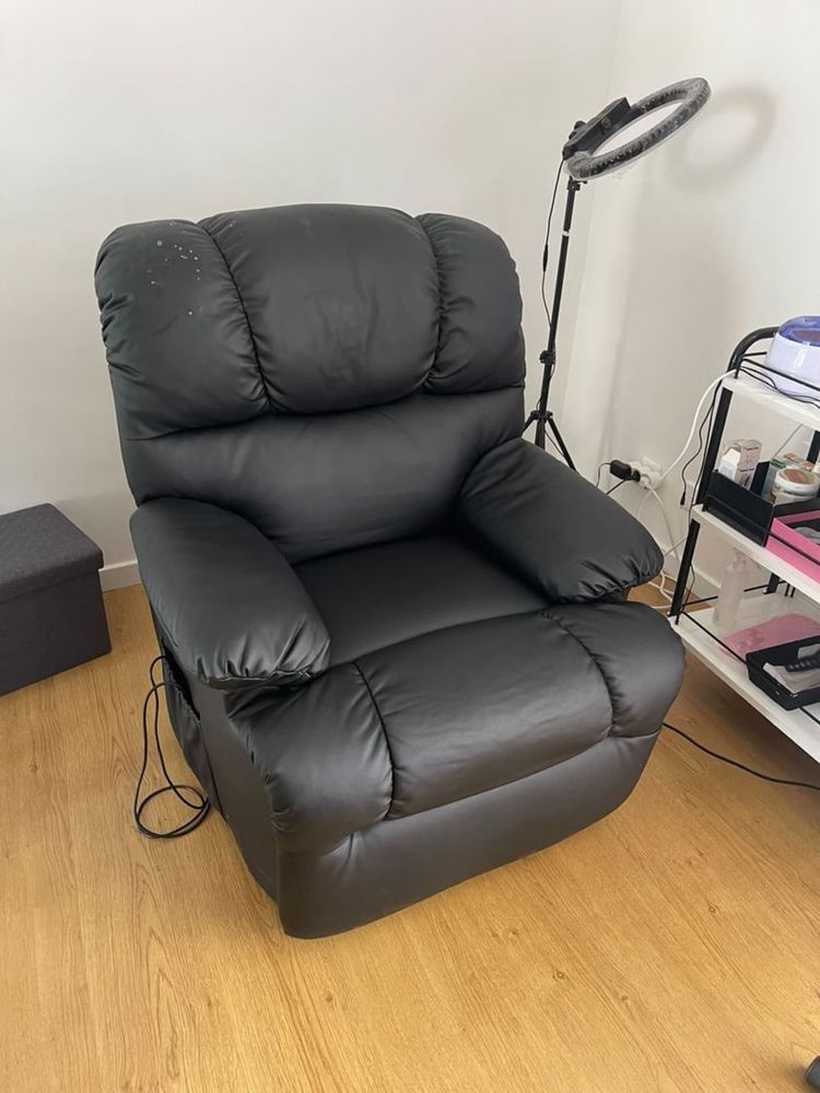 poltrona deluxe massagens preta