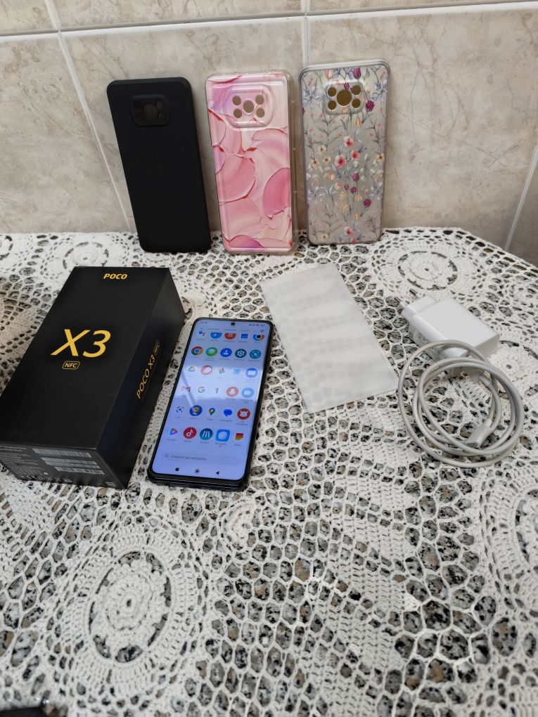 Telemóvel Poco X3  NFC - 64GB com acessórios