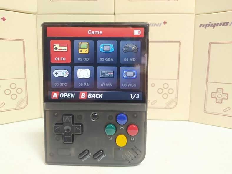 Карманна PSP приставка Miyoo Mini Plus 64GB Black Денди Play Station 1