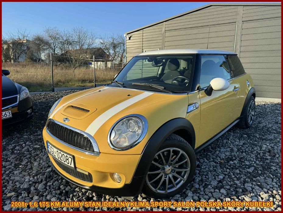 MINI Cooper S 2008r 1.6 175KM Alumy Stan Idealny Klima Sport Skóry Kubełki Salon PL!
