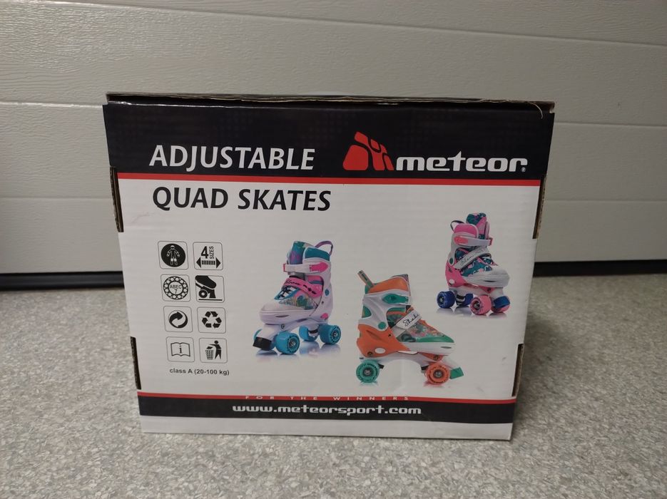 Wrotki Klasyczne Meteor S 31-34, plus ochraniacze Oxelo rozmiar 2XS