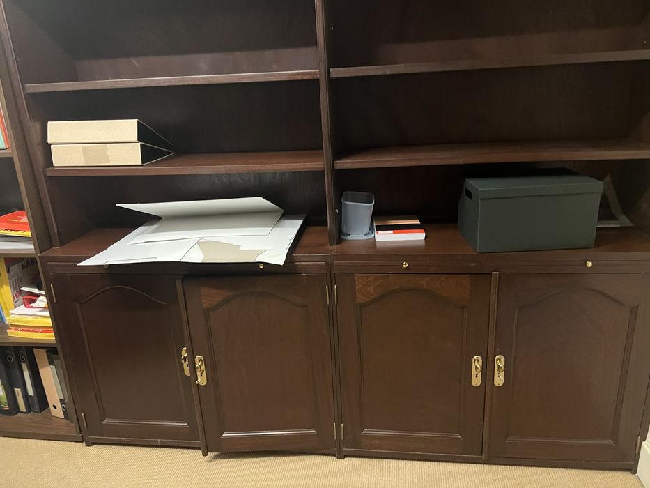 Estante dois corpos madeira maciça dois corpos altura três metros