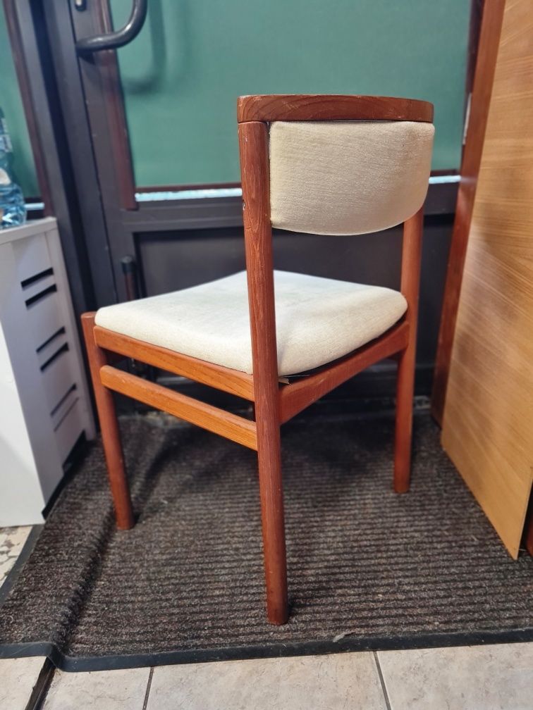 Krzesła tekowe,tapicerowane,SAX,duński design,Dania lata 60-70,vintage