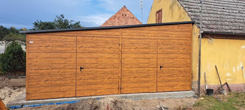 SUPER OKAZJA! Garaż Blaszany 6x5 Drewnopodobny, Klasa Premium!