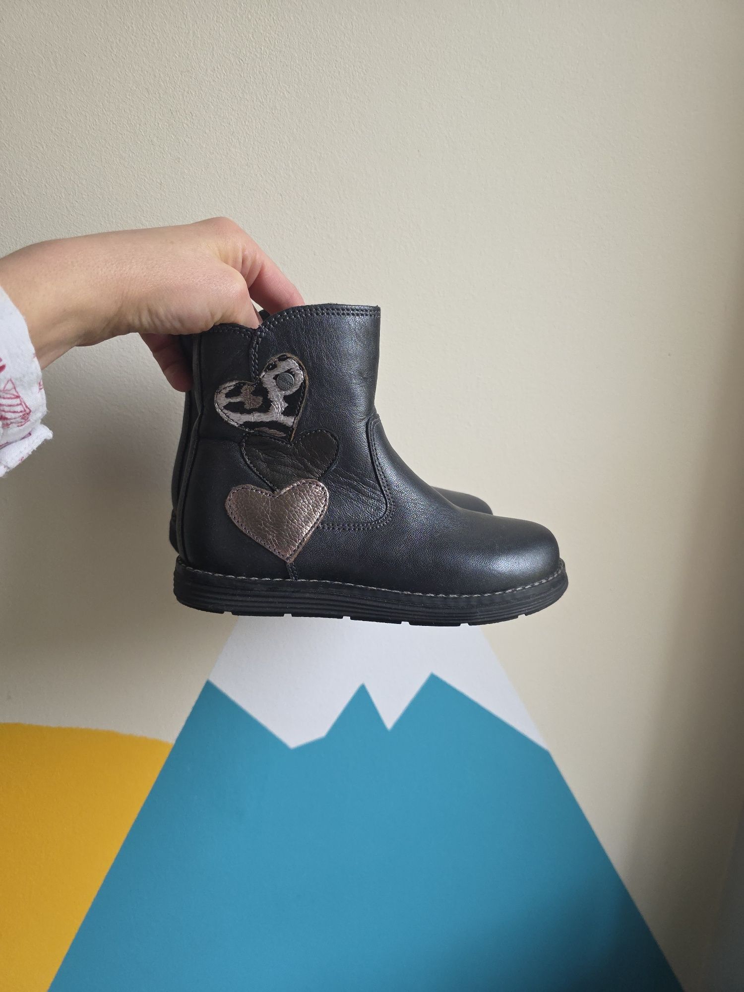 Buty Lasocki 27 czarne botki ocieplane