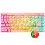 Teclado Mecânico Mars Gaming MKCloud Pink RGB Wireless/Bluetooth