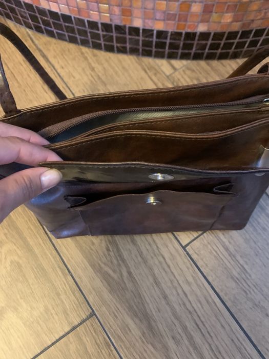 GUCCI piekna torebka damska skóra braz