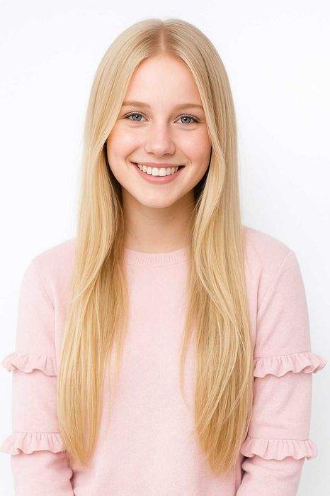 Długi topper blond 67cm lace front mono -Nessaja salon peruk