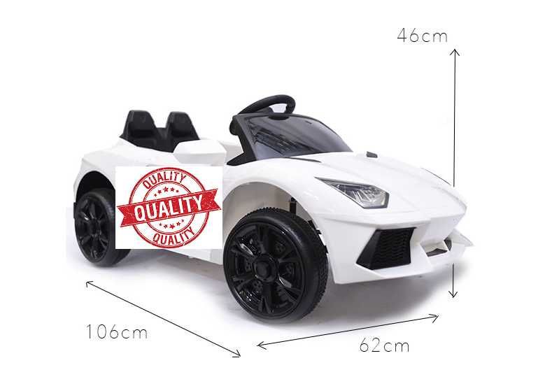 Carro eletrico tipo Lamborguini branco para crianças brinquedo NOVO