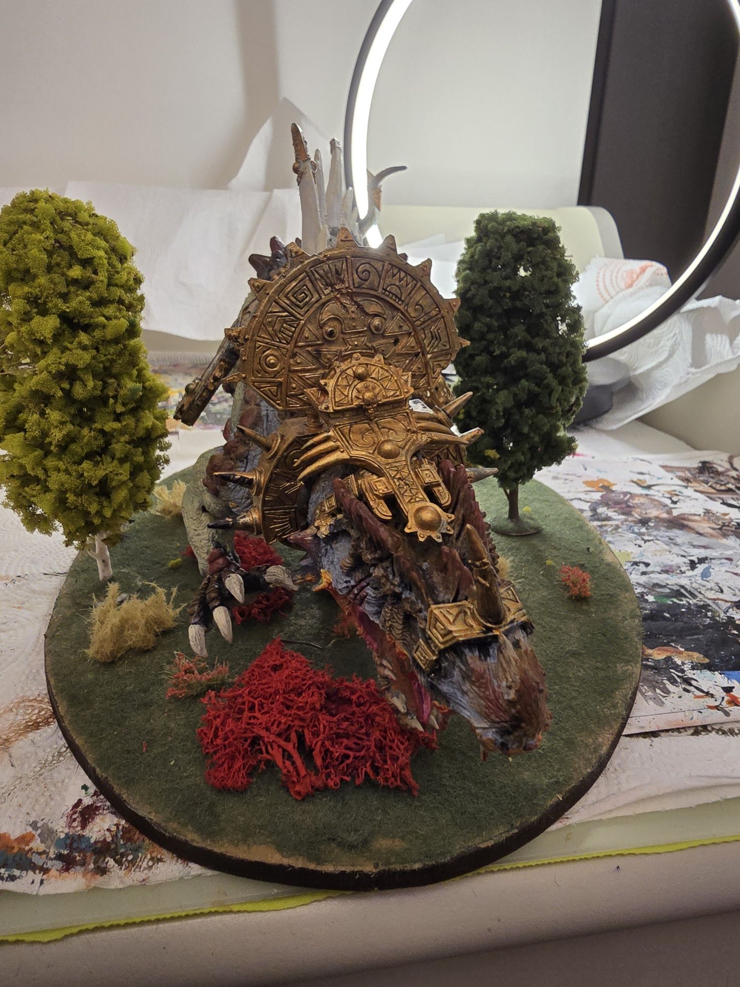 Warhammer Dread Saurian ogromny model pomalowany Forge World