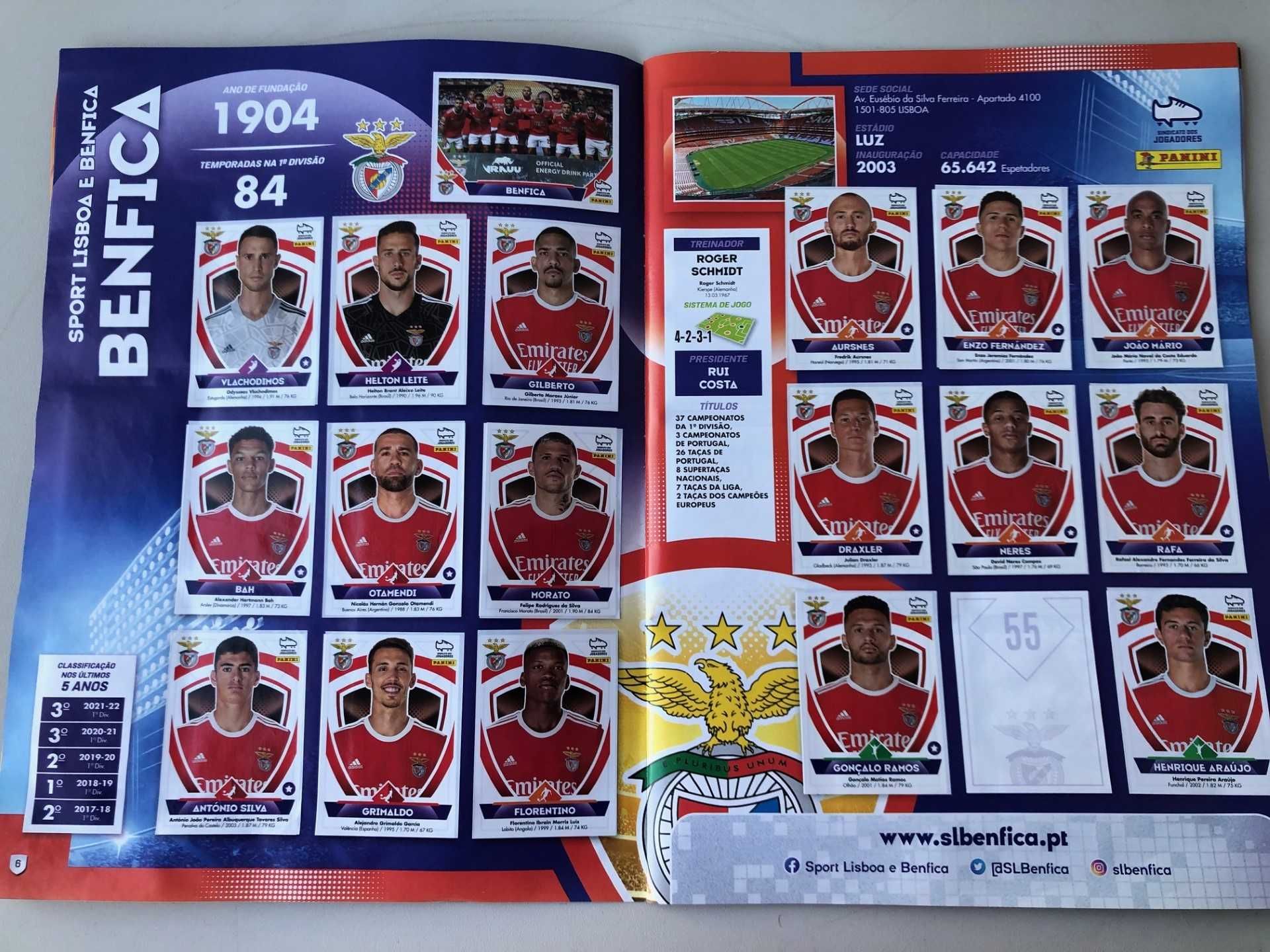 Coleção Cromos e Caderneta quase completa Futebol 22-23