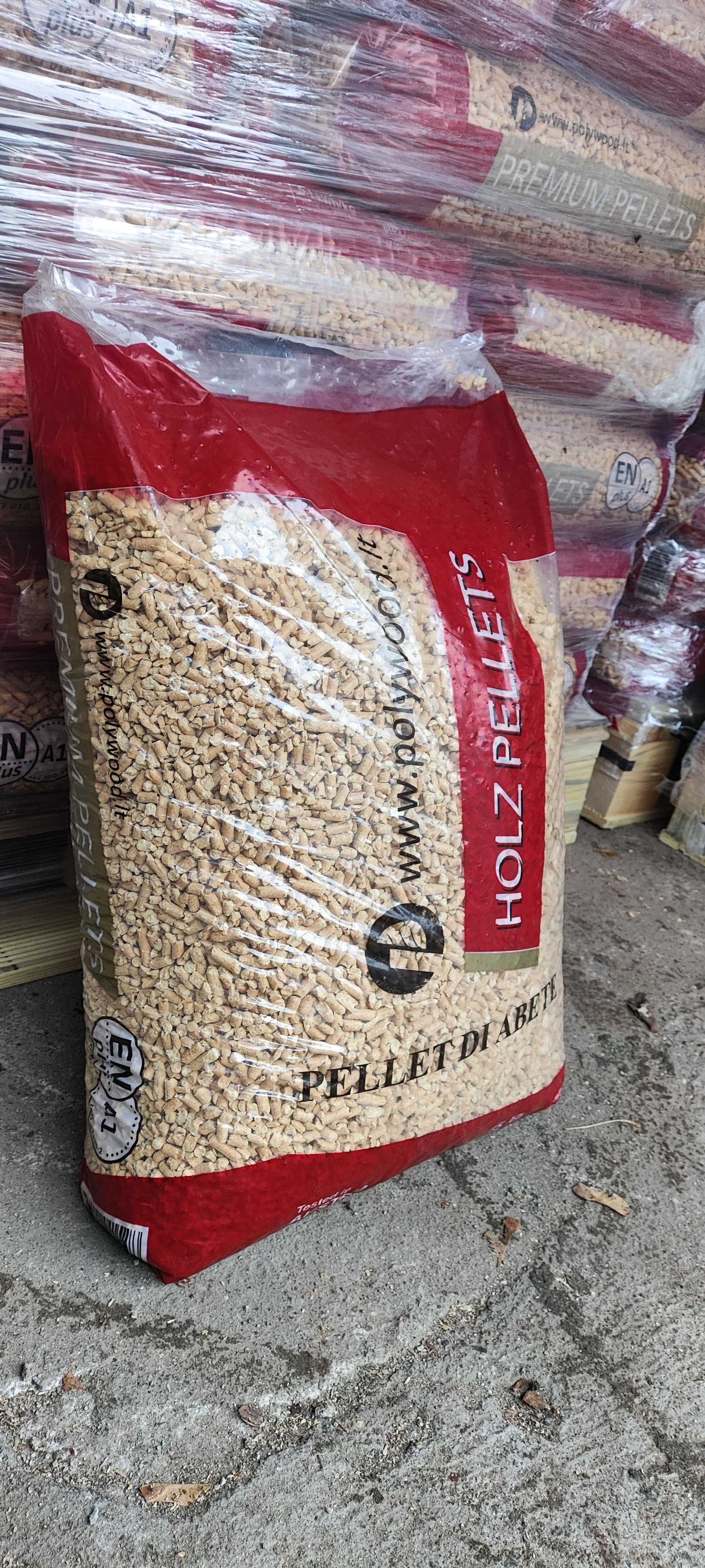Pellet liściasty twardy jasny buk jesion dąb 19,8MJ 6mm EN A1 WINDA