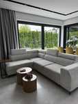 Sofa, jasnoszara, rozkładana, bukla