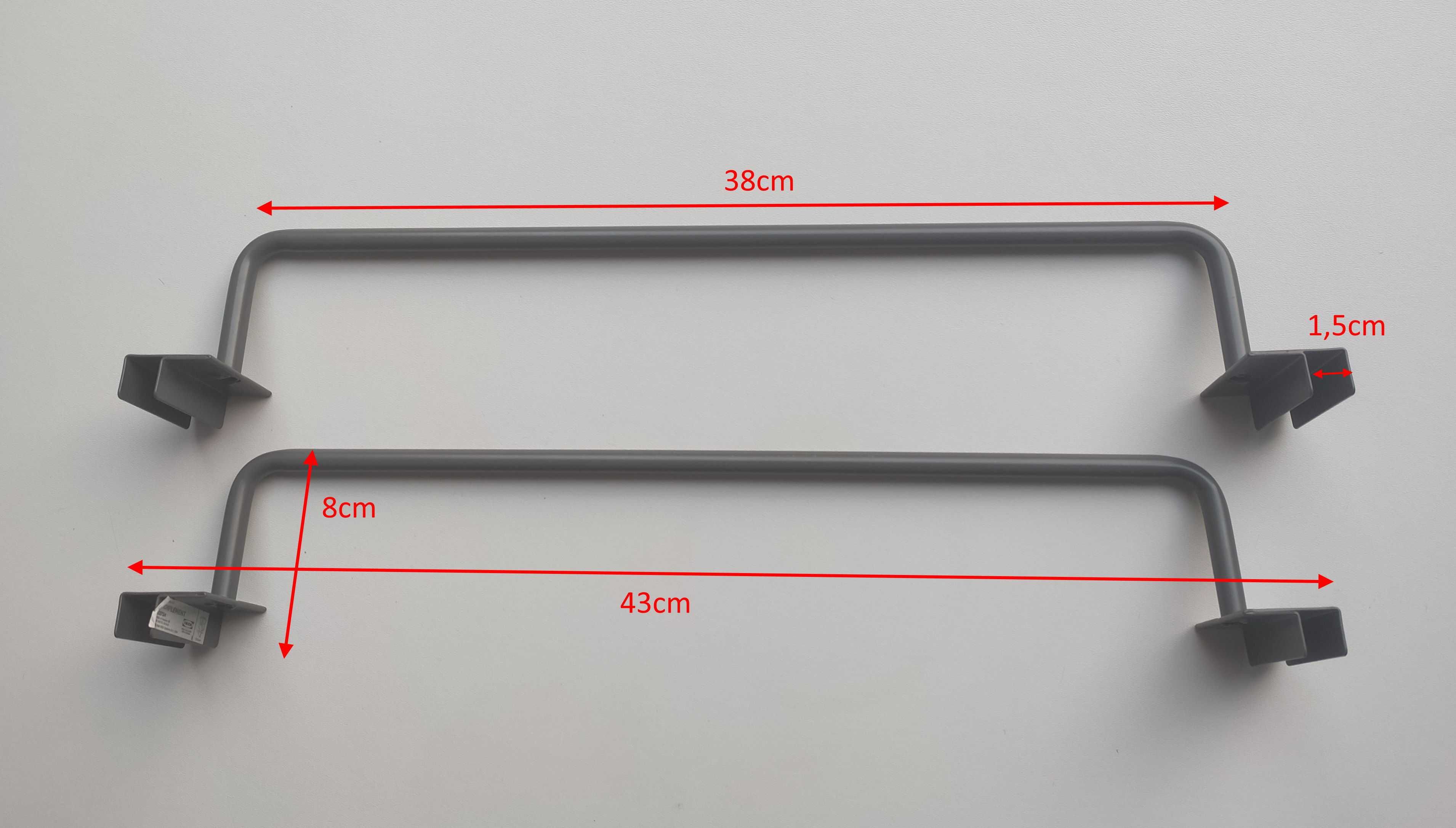 IKEA Komplement - zestaw 2 drążków do półki na buty