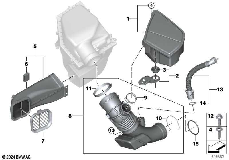 Kanał dolotowy powietrza BMW Seria: 5' G30 G31 G32 nr. mag 1/488