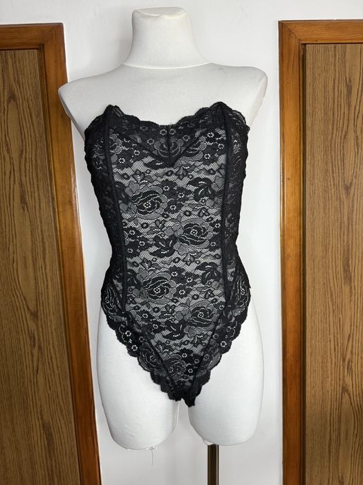 Czarne Koronkowe body sexy czarne body