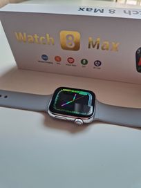 Smartwatch srebrny nowy, komplet