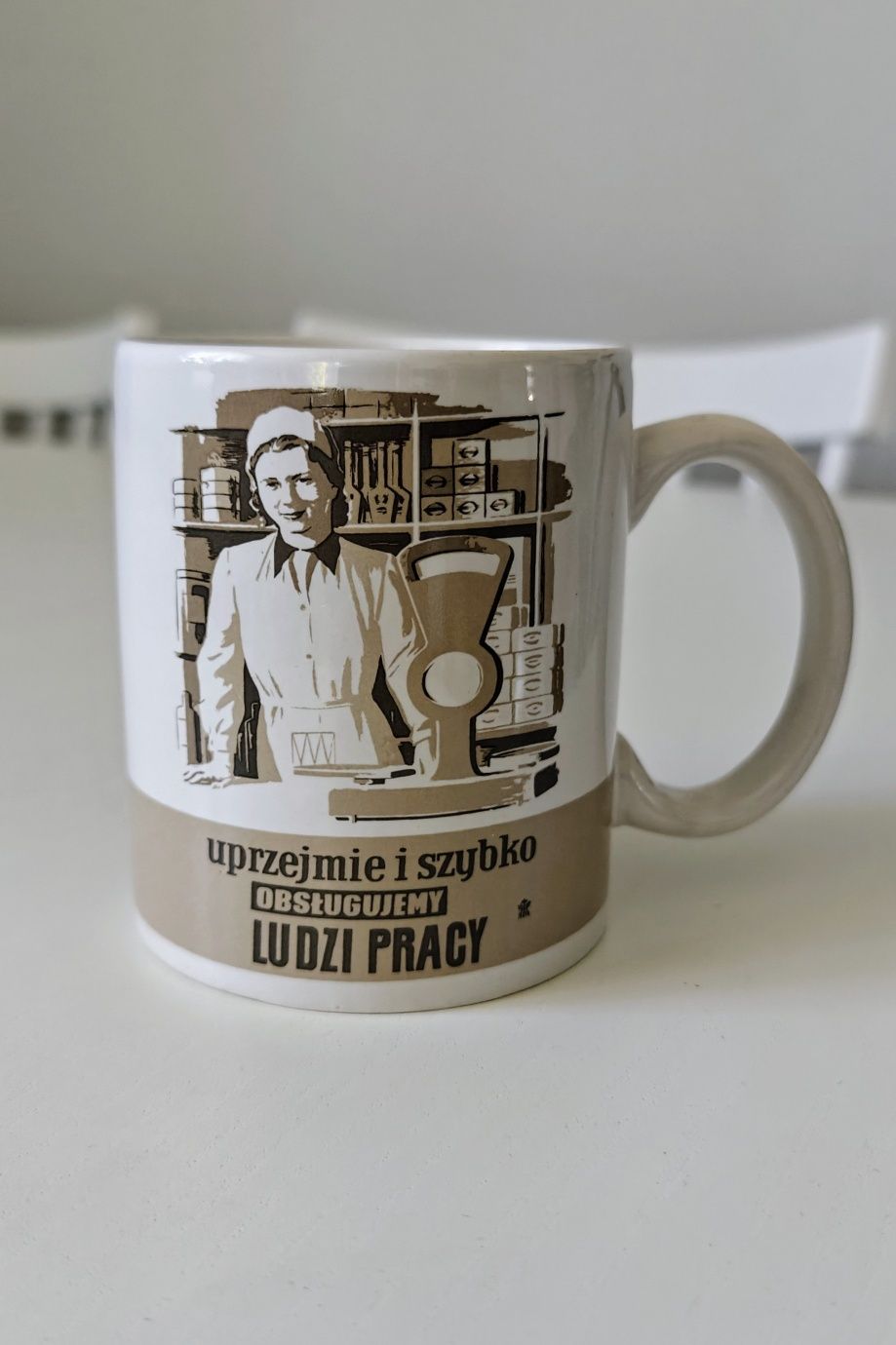 Kubek PRL Ludzie Pracy zabawny