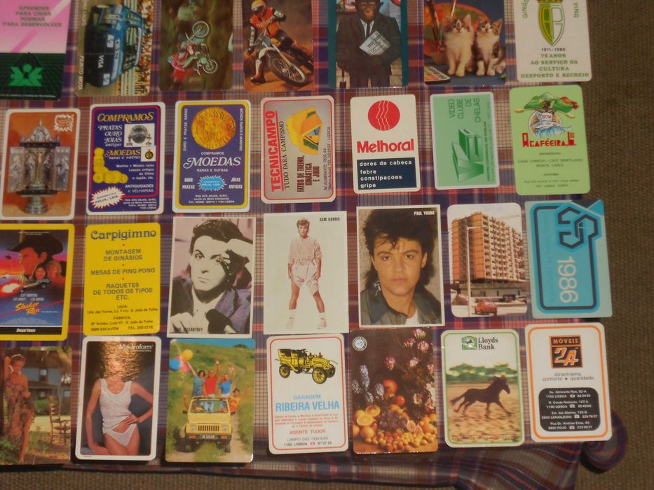 Colecção calendarios portugueses anos 80 - 78 diferentes