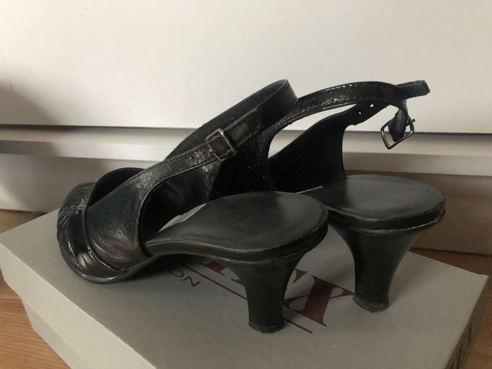 Buty czółenka damskie czarne skóra naturalna skórzane 36 j nowe Dantex