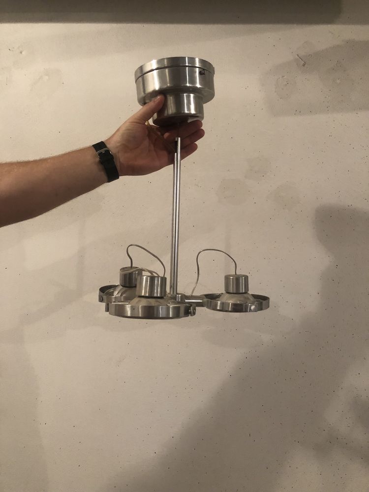 Lampa wisząca srebrna